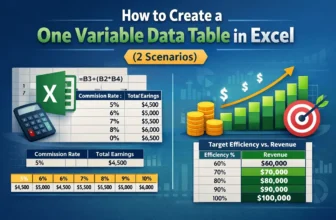 featured image - how to create a one variable data table in excel