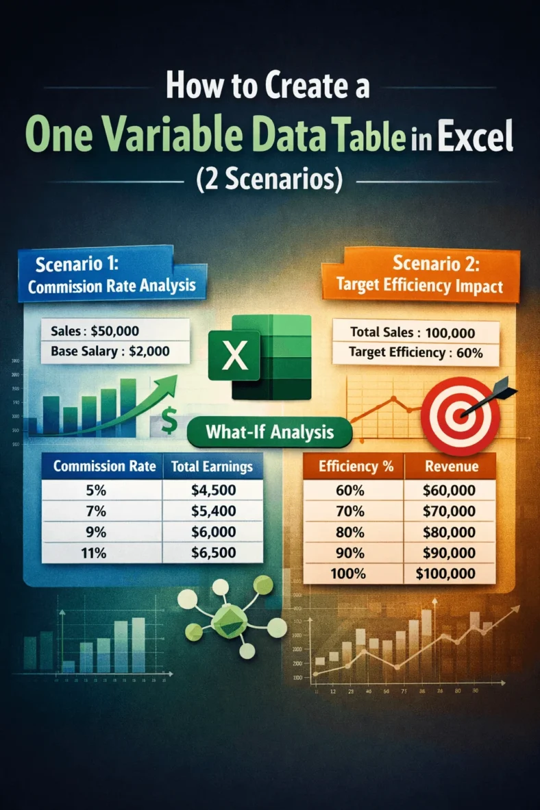 featured image - how to create a one variable data table in excel