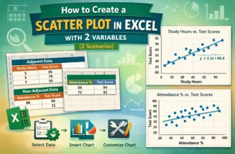 featured image - how to create a scatter plot in excel with 2 variables