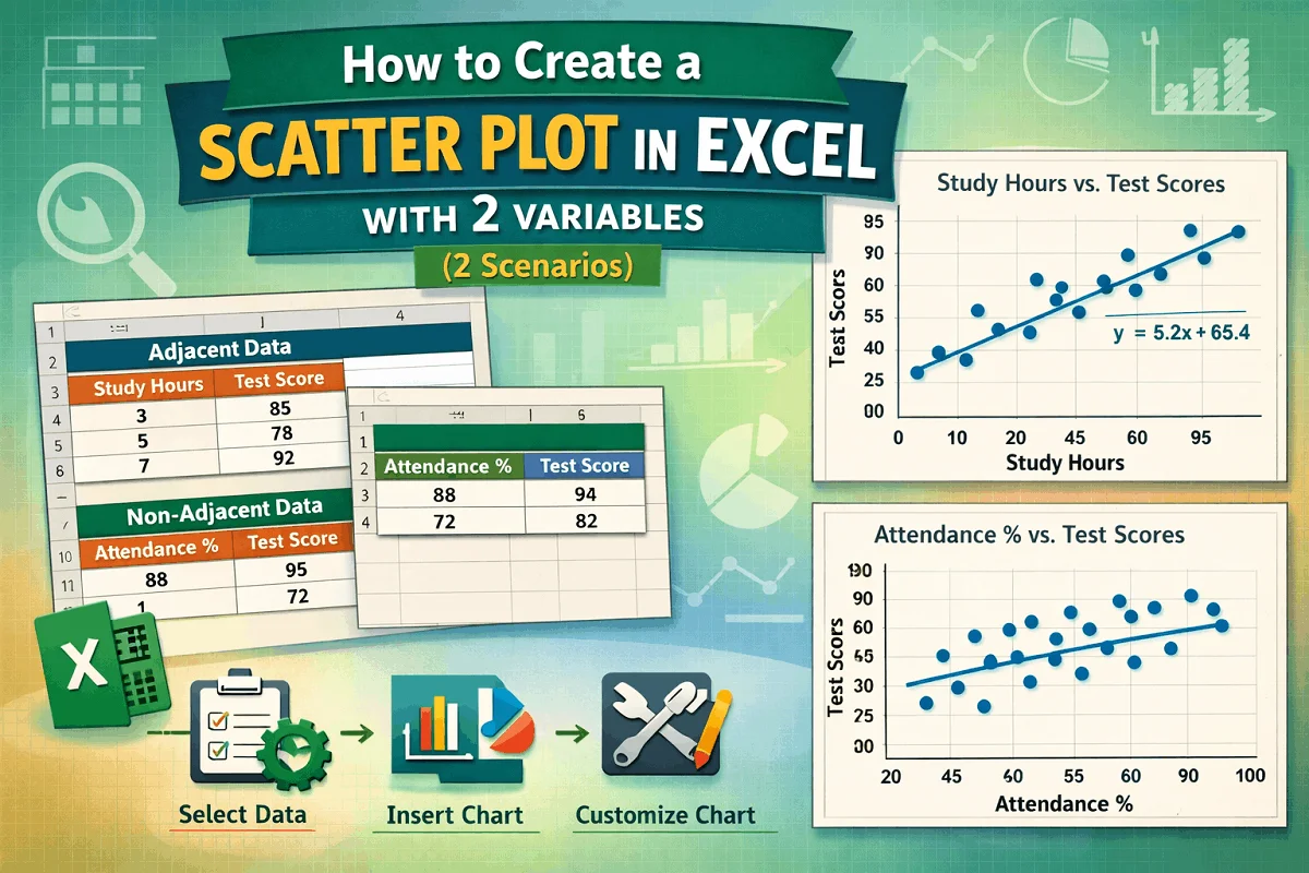 How to Create a Scatter Plot in Excel with 2 Variables (2 Scenarios ...