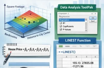featured image - how to do multiple linear regression in excel