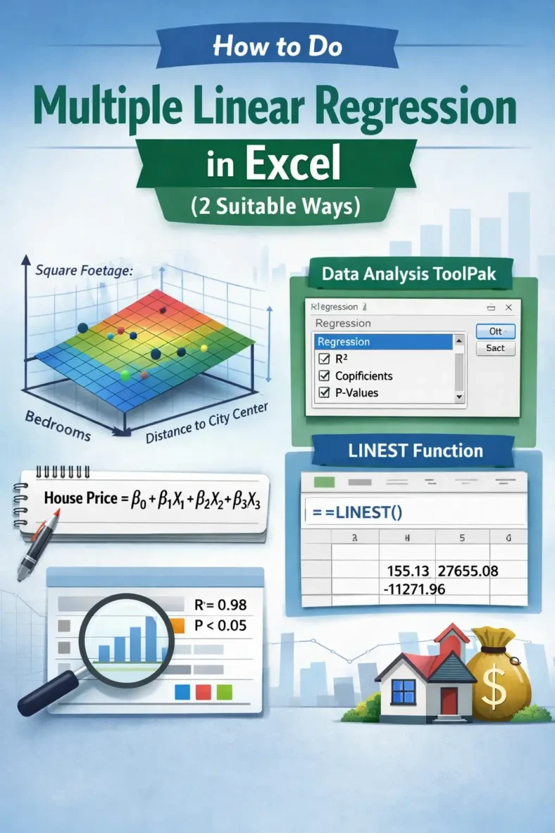 featured image - how to do multiple linear regression in excel