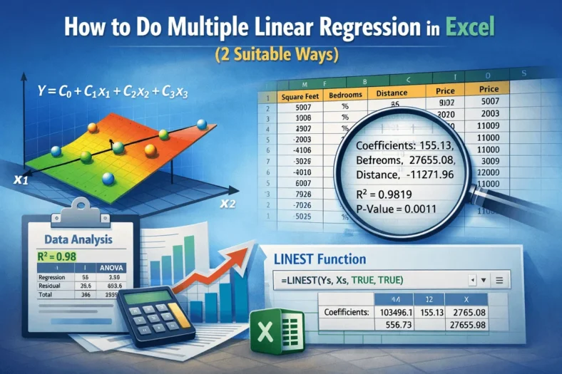 featured image - how to do multiple linear regression in excel