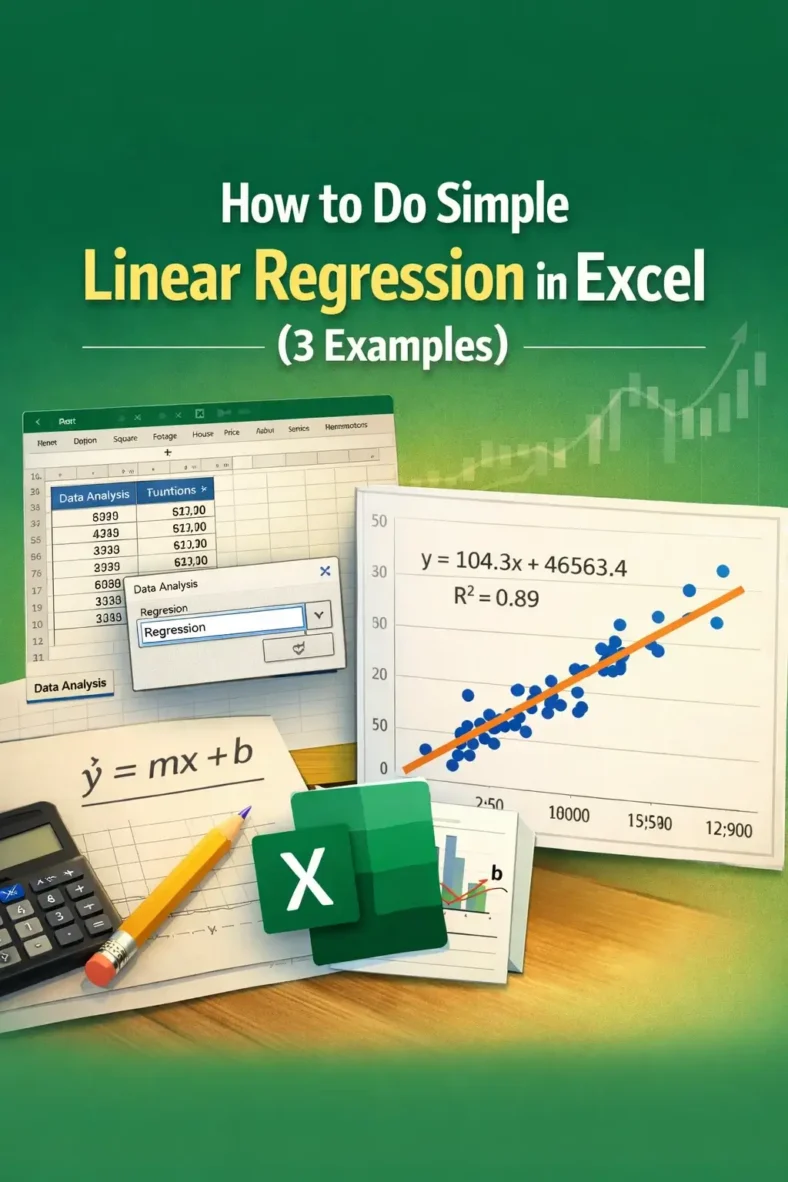 featured image - how to do simple linear regression in excel
