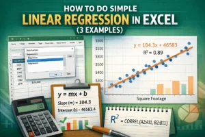 featured image - how to do simple linear regression in excel