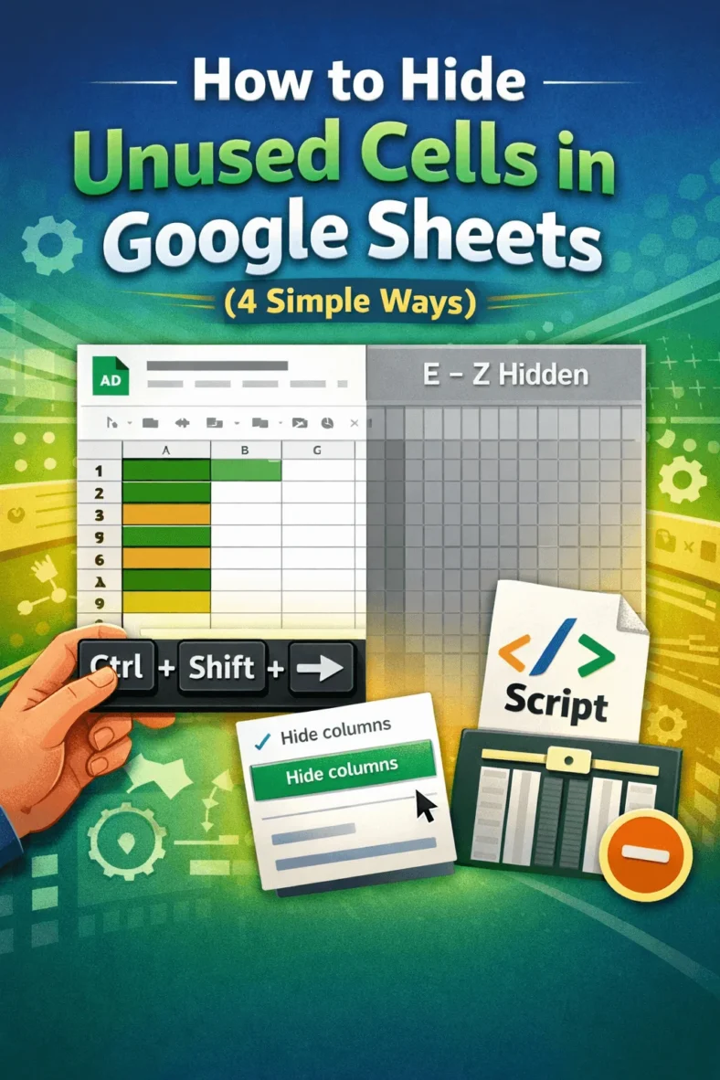 featured image - how to hide unused cells in google sheets