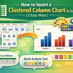 featured image - how to insert a clustered column chart in excel