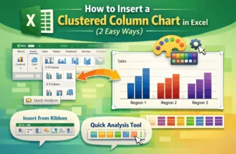 featured image - how to insert a clustered column chart in excel
