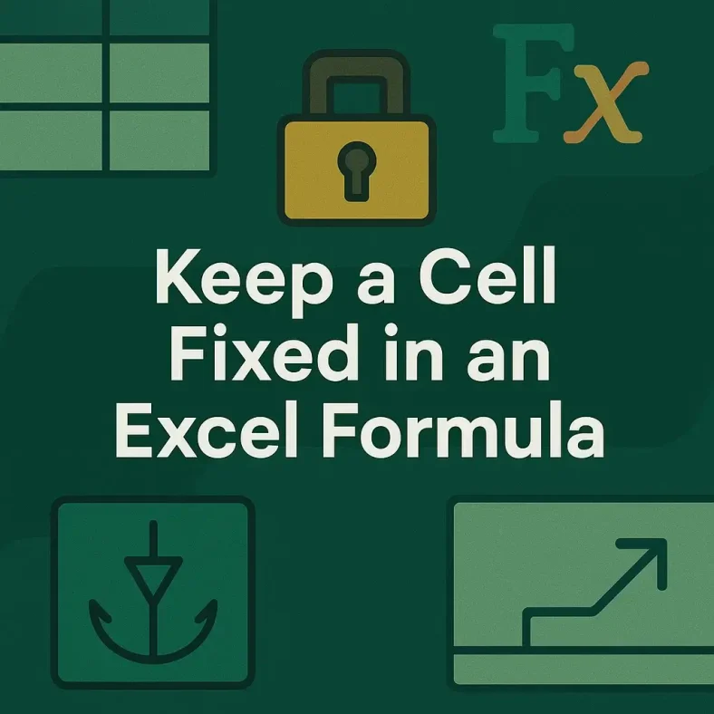 featured image - how to keep a cell fixed in excel formula