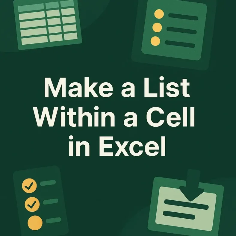 featured image - how to make a list within a cell in excel
