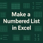 featured image - how to make a numbered list in excel