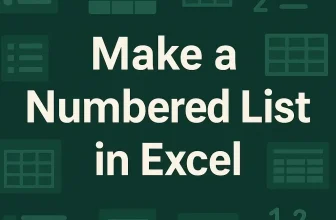 featured image - how to make a numbered list in excel