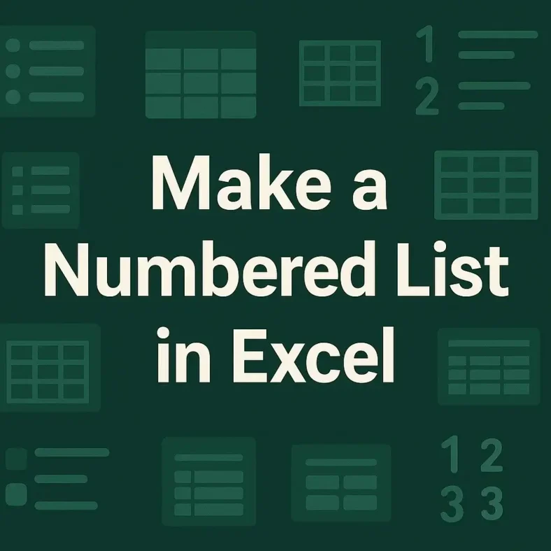 featured image - how to make a numbered list in excel