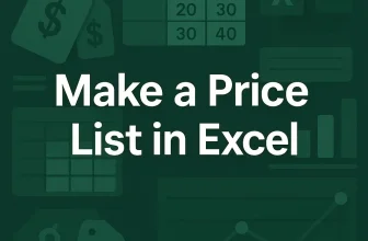 featured image - how to make a price list in excel