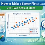 featured image - how to make a scatter plot in excel with two sets of data