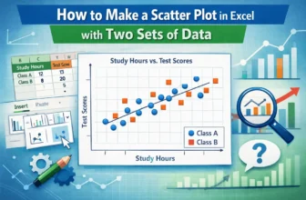 featured image - how to make a scatter plot in excel with two sets of data