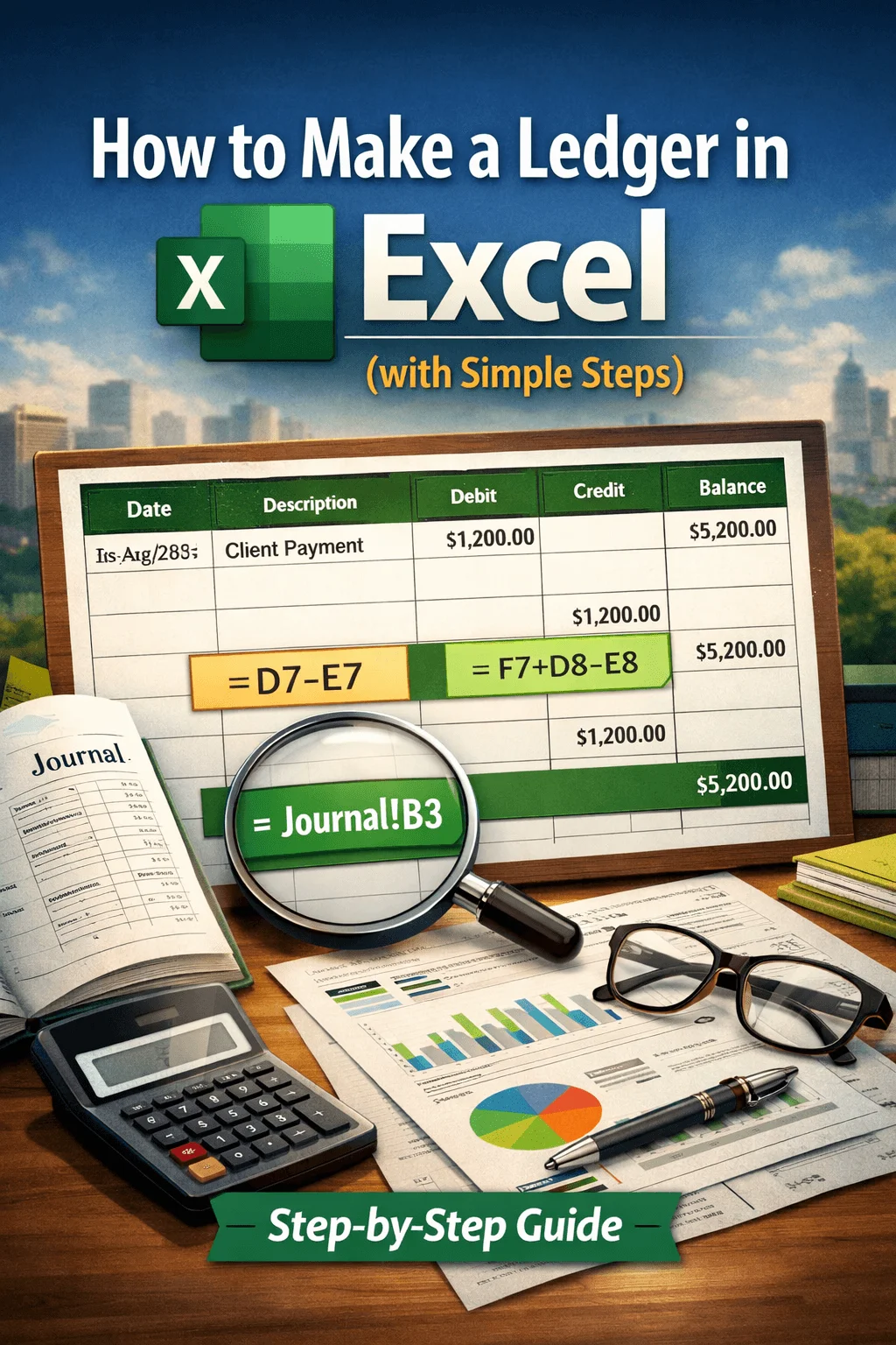 How to Make a Ledger in Excel (with Simple Steps) - Excel Insider