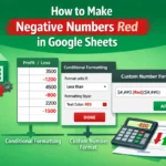 featured image - how to make negative numbers red in google sheets