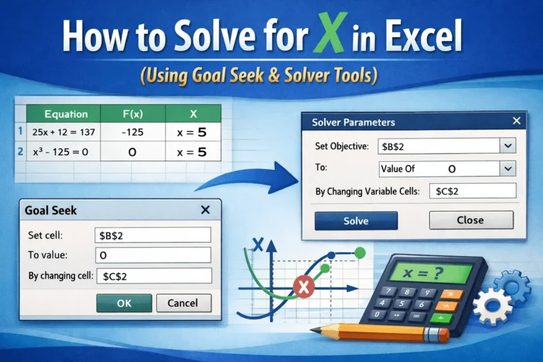 featured image - how to solve for x in excel