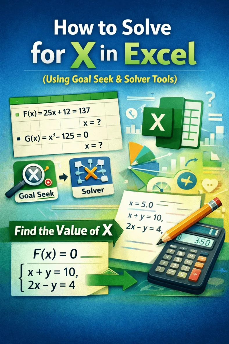 featured image - how to solve for x in excel
