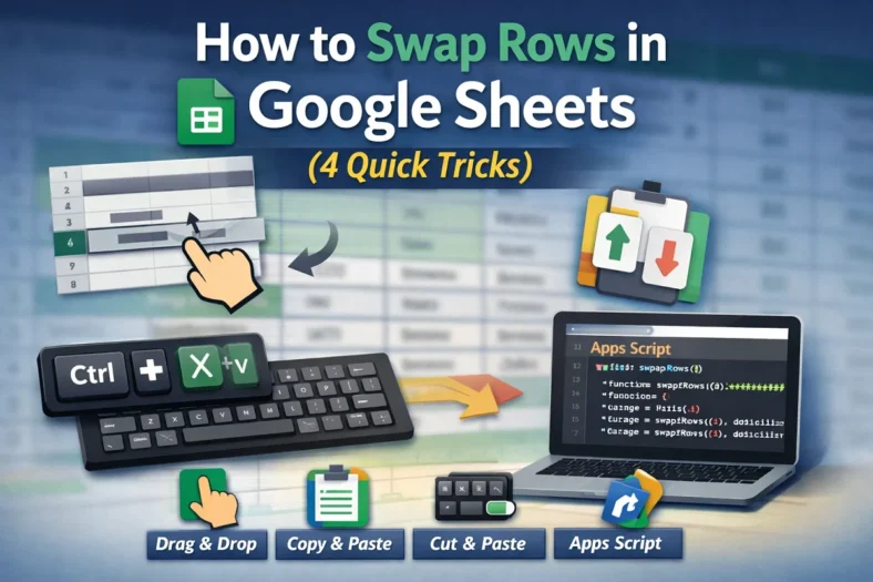 featured image - how to swap rows in google sheets