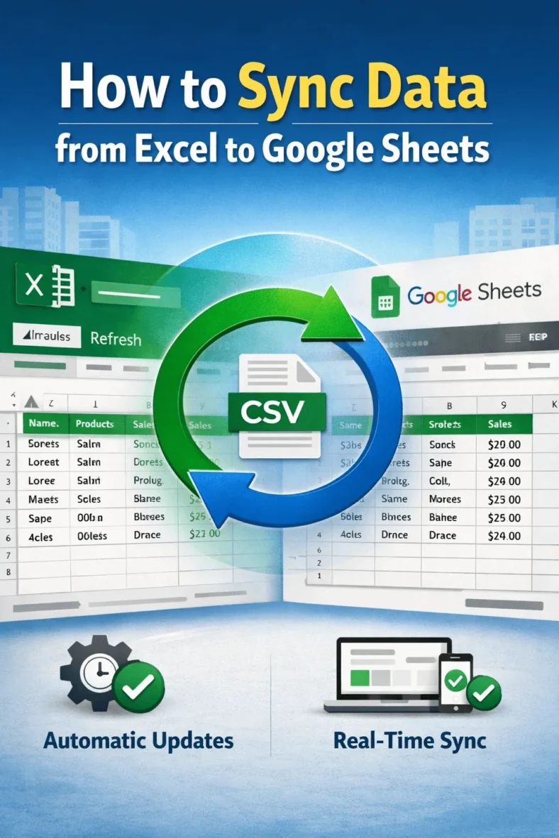 featured image - how to sync data from excel to google sheets