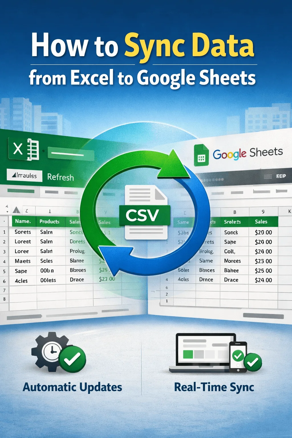 How to Sync Data from Excel to Google Sheets - Excel Insider