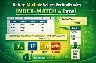 featured image - index match return multiple values vertically