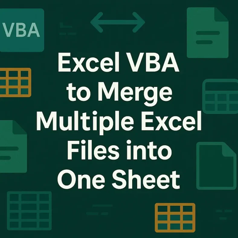 featured image - merge multiple excel files into one sheet vba