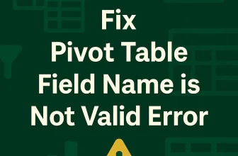 featured image - pivot table field name is not valid