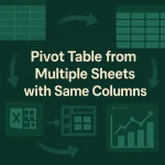 featured image - pivot table from multiple sheets with same columns