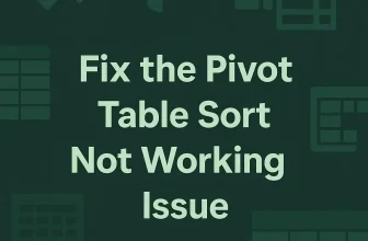 featured image - pivot table sort not working