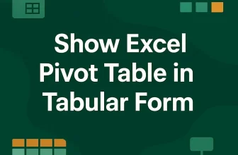 featured image - pivot table tabular form