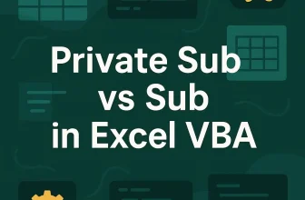 featured image - private sub vs sub vba