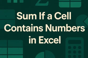 featured image - sum if cell contains number