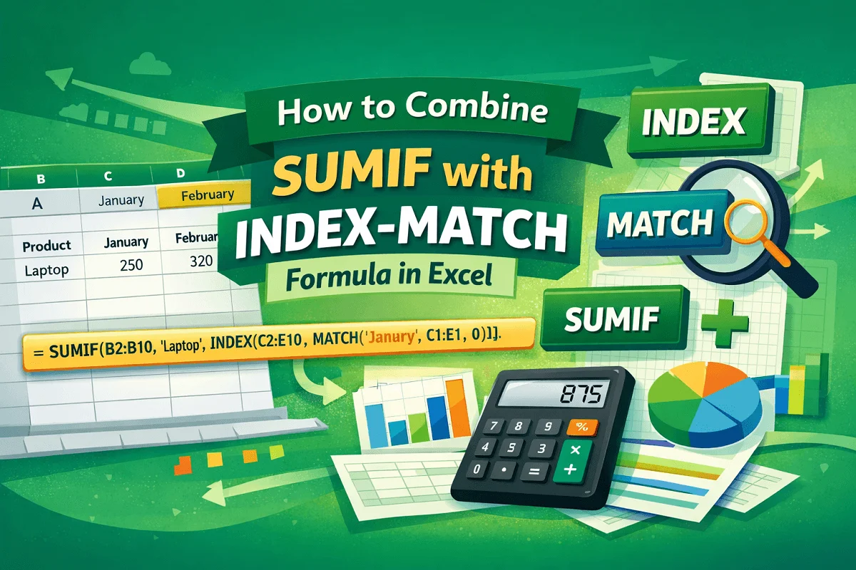 How to Combine SUMIF with INDEX-MATCH Formula in Excel - Excel Insider