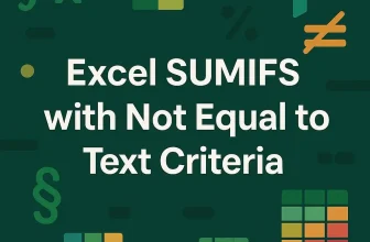 featured image - sumifs not equal to text