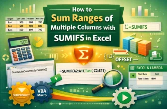 featured image - sumifs sum range multiple columns