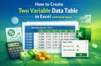 featured image - two variable data table excel
