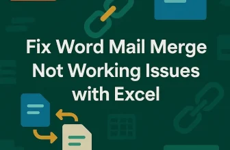 featured image - word mail merge not working with excel