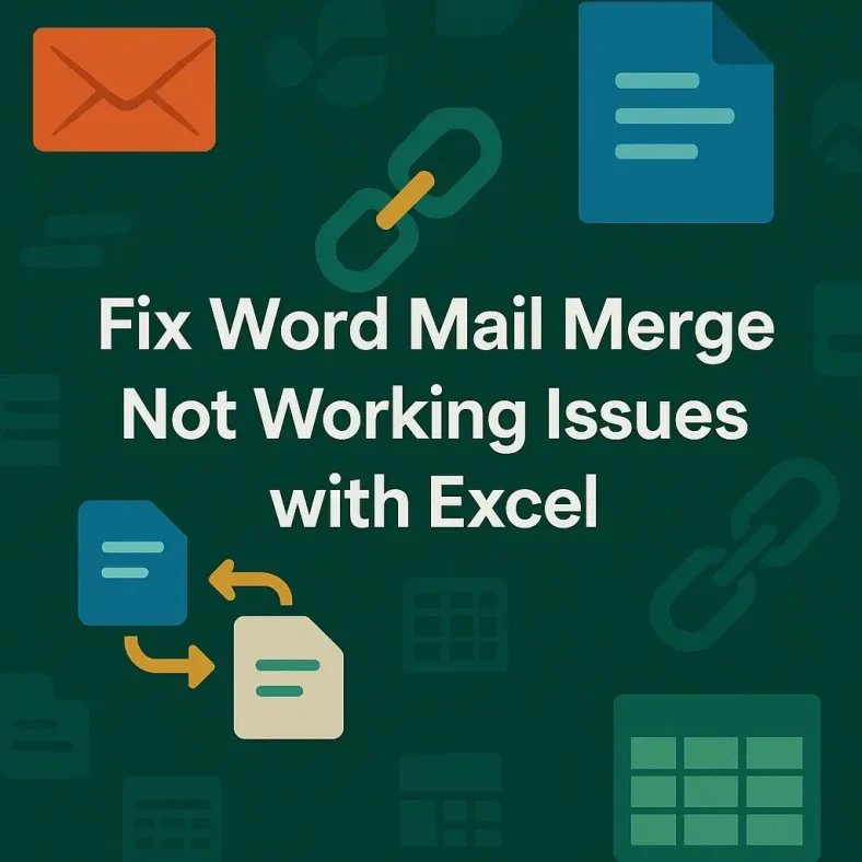 featured image - word mail merge not working with excel