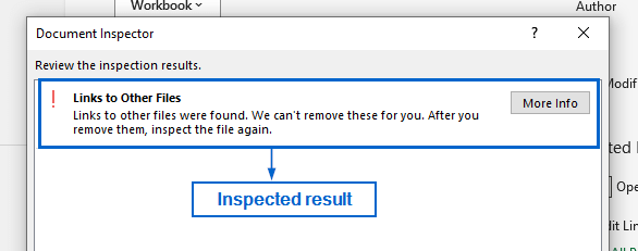 Check for External Links Using Document Inspector