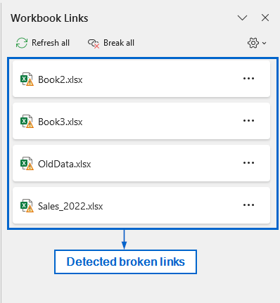 Find Broken Links Using the Workbook Link Feature