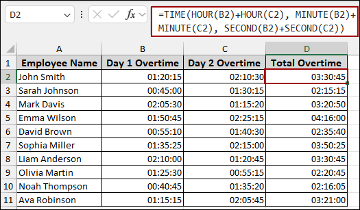 Applying Excel Functions