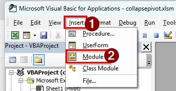 Applying VBA Code to Collapse All Rows in the Pivot Table