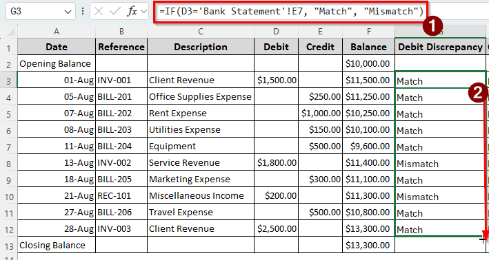 Steps to Do Bank Reconciliation in Excel