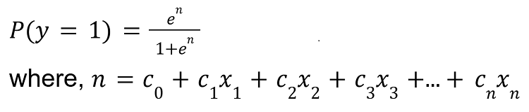 Logistic regression equation