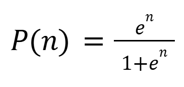 The formula to calculate probability using logistic regression in Excel