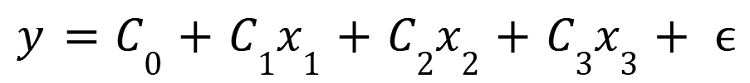 General equation for multiple linear regression