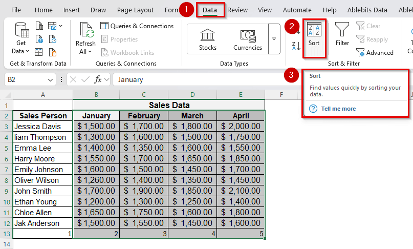 Flip Data Using Sort with a Helper Row